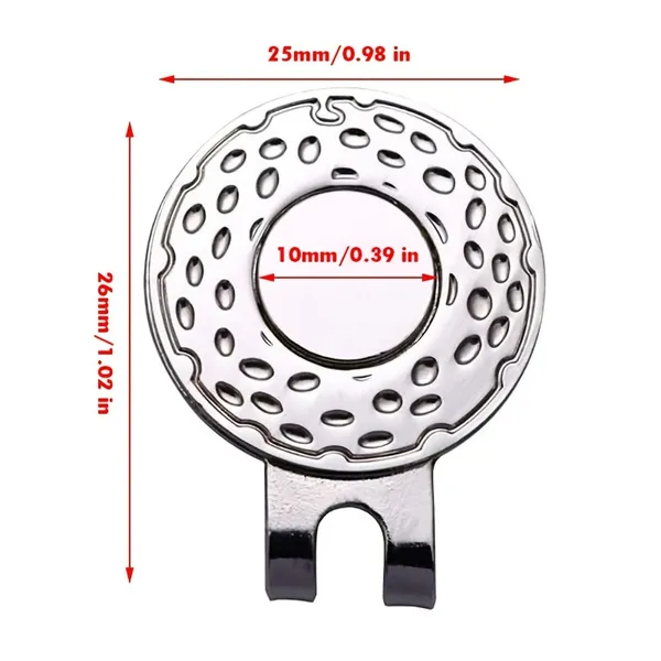 1pc Golf Hat Clip; Golf Ball Aiming Marker; 25mm/0.98in Golf Training Aids Accessories_voghion.com