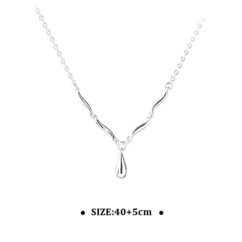 Irregular Water Drop Pendant Necklace For Women Elegant Style_voghion.com