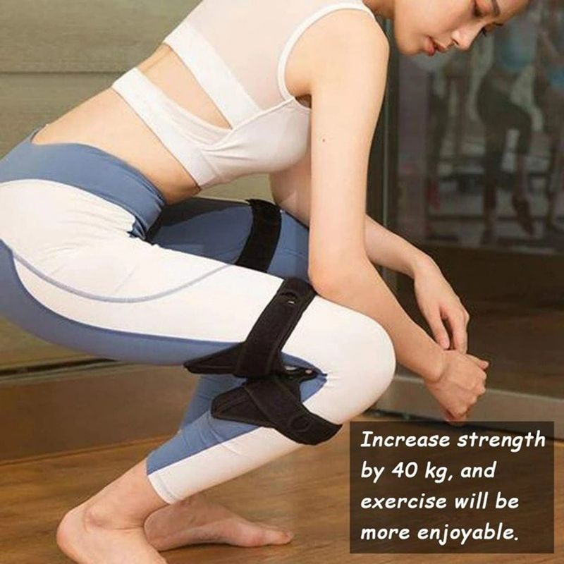 Protection Booster Power Adjustable Knee Pad Support Brace Lift Joint Powerful Rebound Spr Force for Gym Runn_voghion.com