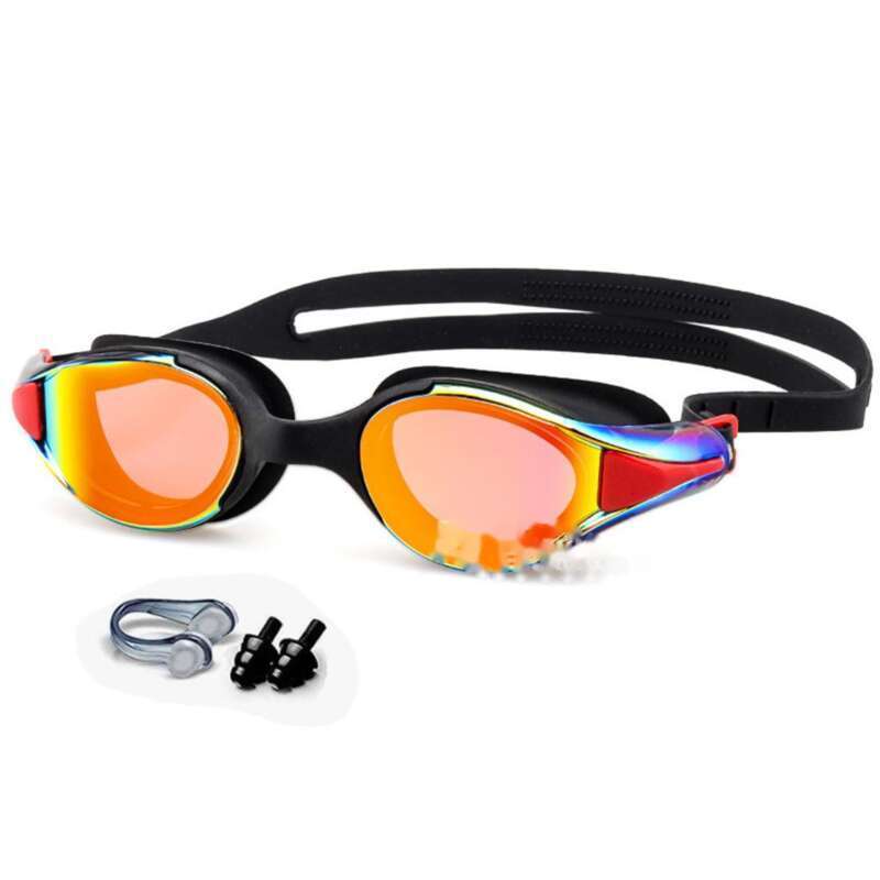 2024 New Waterproof Anti Fog High-definition Small Frame Male And Female Professional Racing Swimming Goggles With Nose_voghion.com