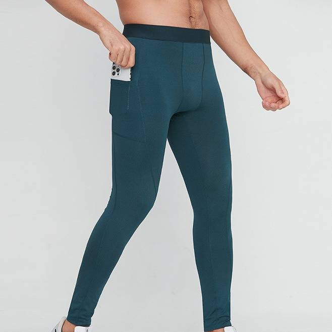 Kompressions-Laufhose für Herren – Hochelastische, schnelltrocknende Trainingstights für Fitnessstudio, Joggen und Outdoor-Sport (Schwarz/Weiß/Grau/Marineblau/Grün/Burgunderrot)​_voghion.com