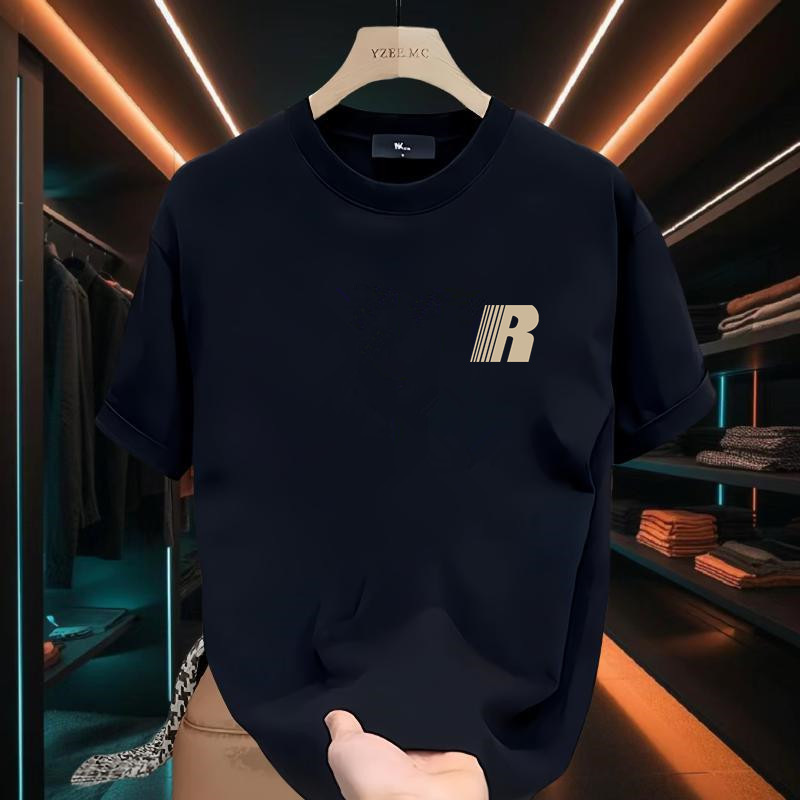 2024 Summer Alphabet Printed Simple Versatile Short Couples Half Sleeved T-shirt For Men's And Women's Tops_voghion.com