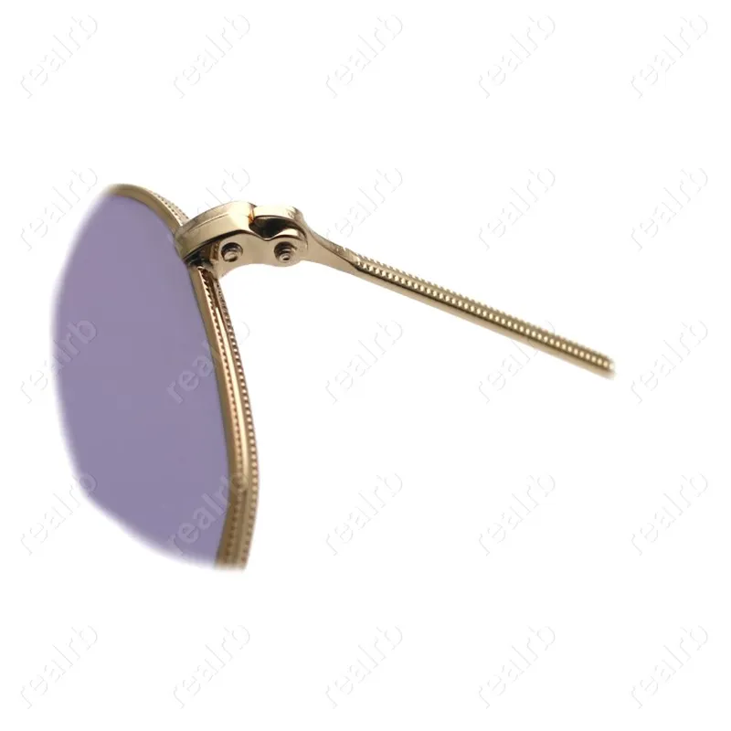 Occhiali da sole esagonali di alta qualità Uomo Donna Lenti in vetro piatte Occhiali da sole per uomo Donna con custodia in pelle_voghion.com