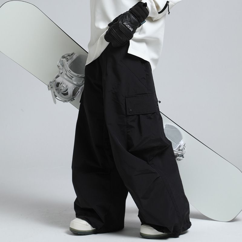 Neue winter im freien lose taille schutz ski frauen wasserdichte warme Amerikanischen professionelle snowboard hosen männer_voghion.com