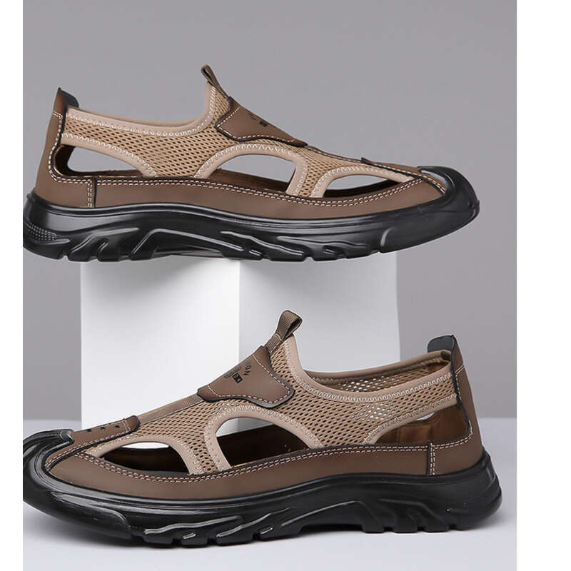 Yaz Nefes Alabilen Erkek Sarılı Sandaletler, Açık Hava Kaymaz Spor Günlük Plaj_voghion.com