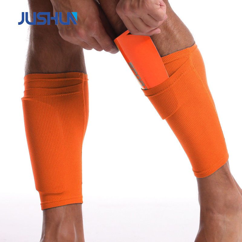 Double layer breathable men's mid length leg protection fi insertion board set, football anti slip sock set_voghion.com
