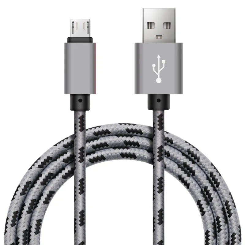 Câble de chargement et de synchronisation de données micro USB pour téléphone portable (1 m, 3 pi, 2 m, 6 pi, 3 m, 10 pi)_voghion.com