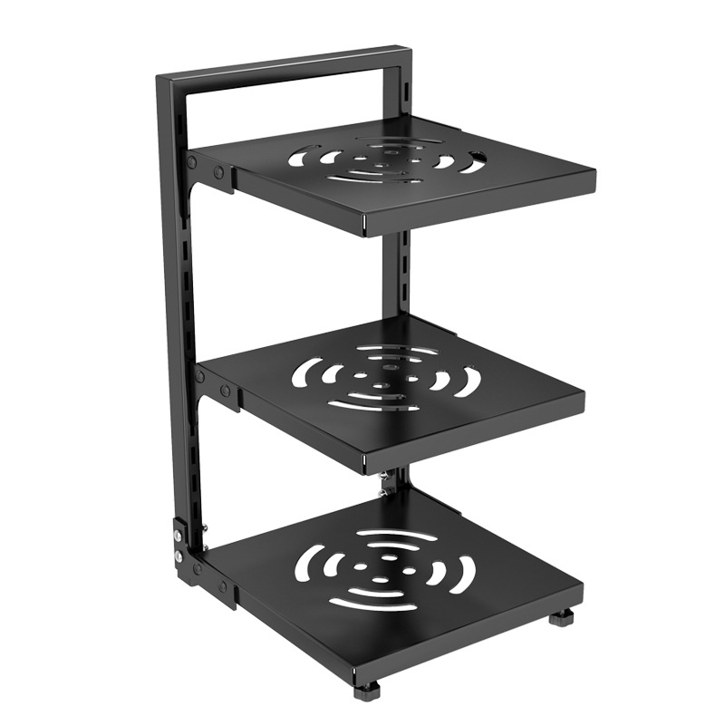 Kitchen Shelves Storage Organizer Pot Rack Multi Layer Stainless Steel Free Layering Placed on the Ground Storage Under Sink_voghion.com