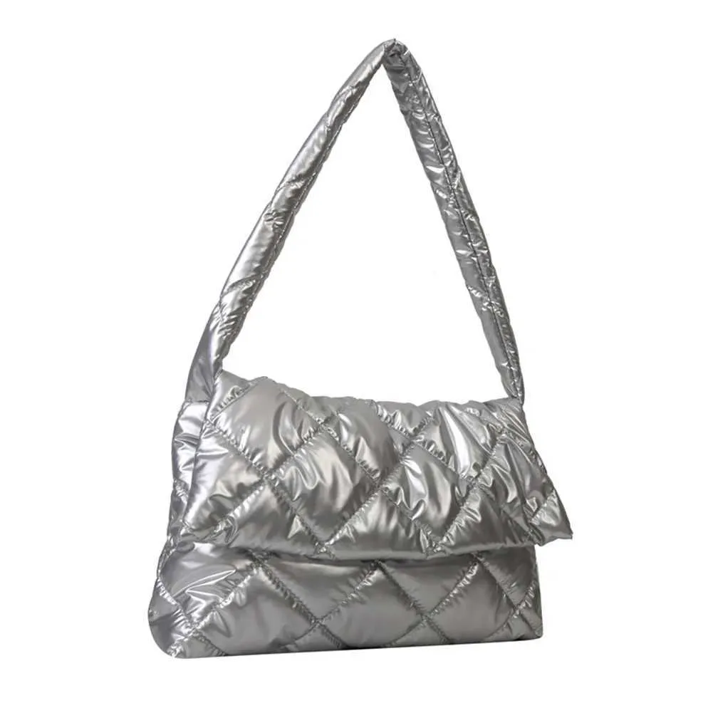Borsa a tracolla imbottita in cotone imbottito invernale da donna alla moda, 2023, in nylon_voghion.com