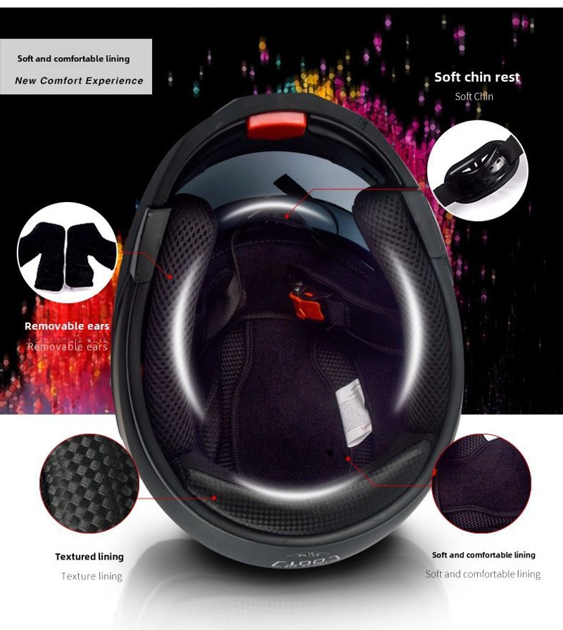 Casque de moto électrique à double lentille pour hommes et femmes, quatre saisons, Bluetooth, tendance et cool_voghion.com
