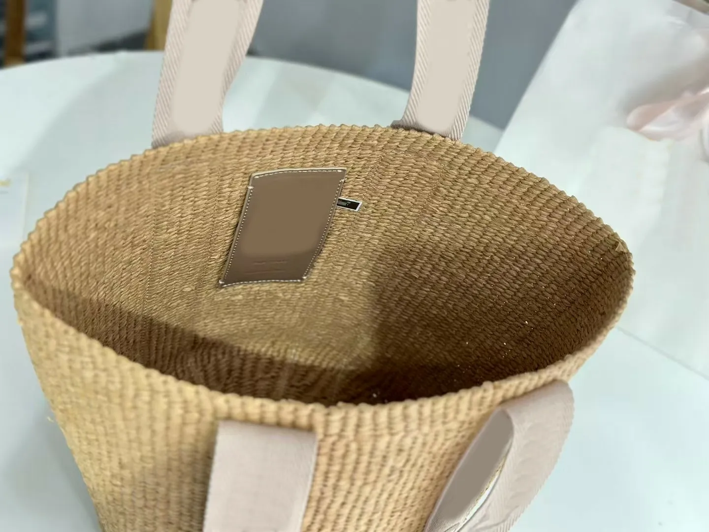 10a Hochwertige Designer-Handtaschen für den Urlaub am Meer, Aprikose, handgefertigt, Stroh, Reise, doppelte Baumwollbandgurte, Schultergurte, Sommer_voghion.com