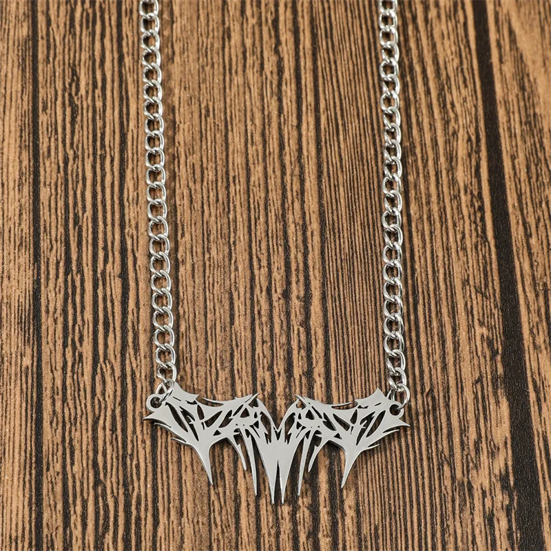 Colliers pendentifs minimalistes en acier inoxydable avec épines, couleur argent, mode femme homme, hip hop, rock, bijoux punk_voghion.com