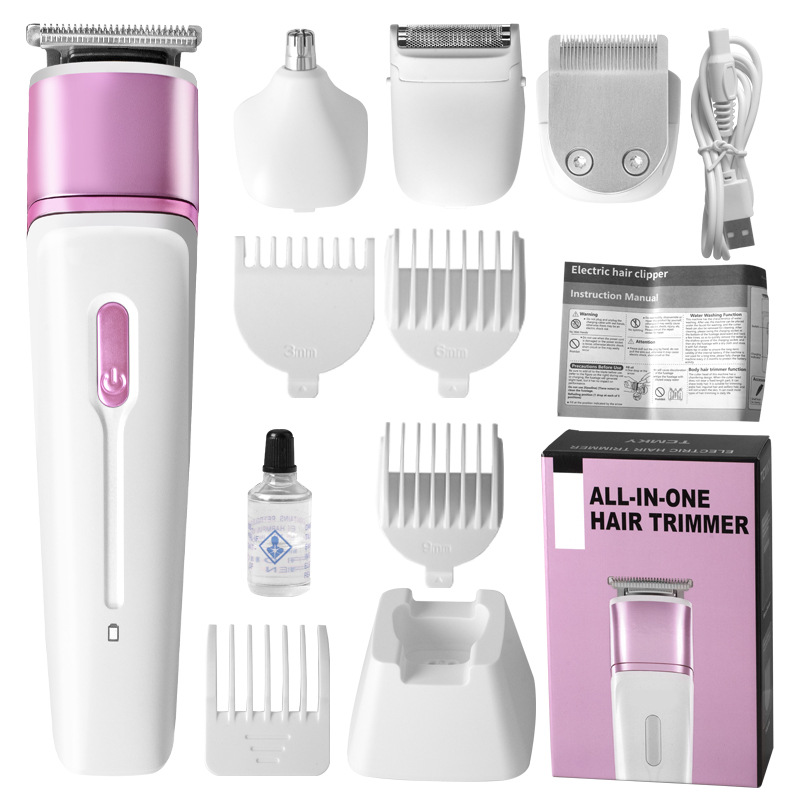  four-in-one multi-function hair trimmer trimmer portable home electric rechargeable hair clipper set_voghion.com