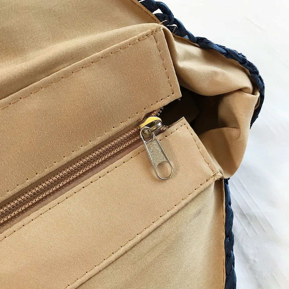 Borsa a tracolla rotonda estiva da donna in rattan intrecciato, in paglia, fatta a mano, da spiaggia, per la spesa, con manico superiore_voghion.com