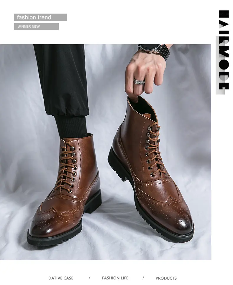 Chaussures de sport antidérapantes pour hommes, chaussures décontractées à plateforme rehaussante, chaussures tendance pour papa_voghion.com