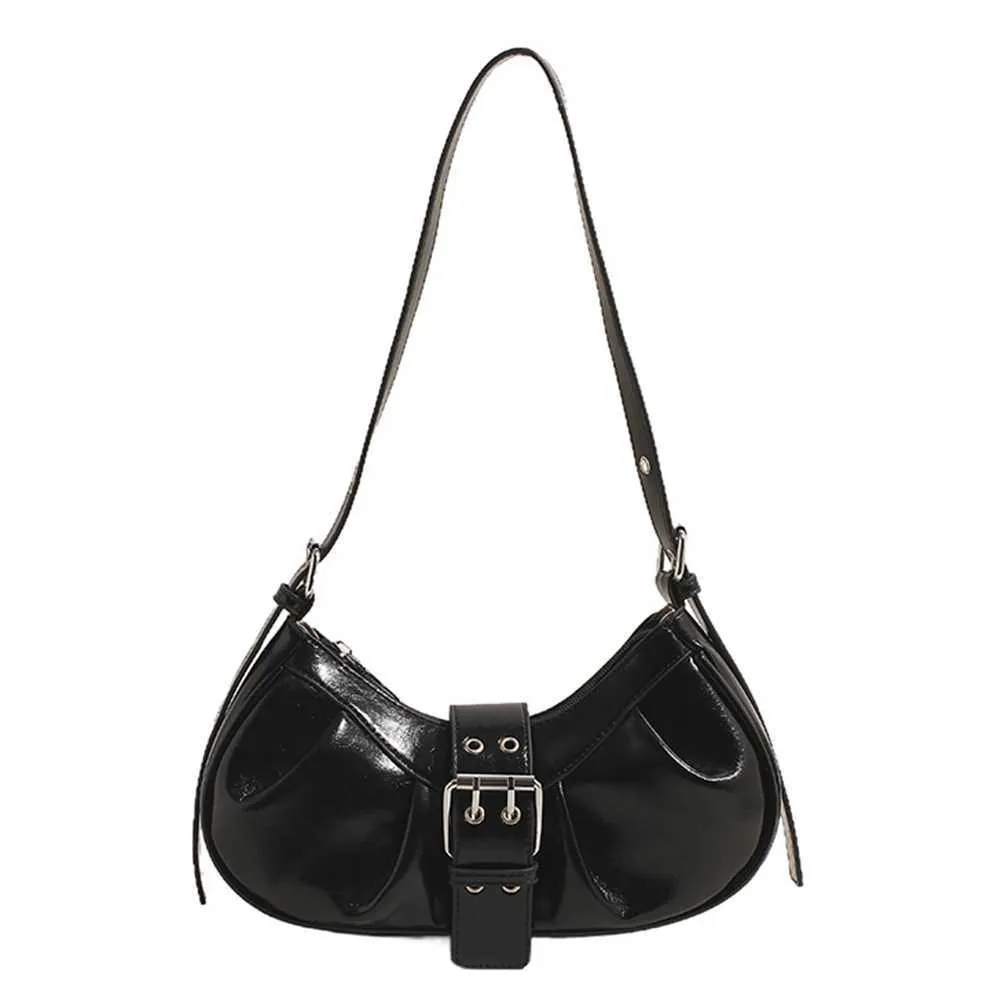 Sac de créateur en cuir bandoulière Y2K pochette pour femme avec bandoulière réglable sac sans-abri boucle portefeuille sous le bras pour_voghion.com