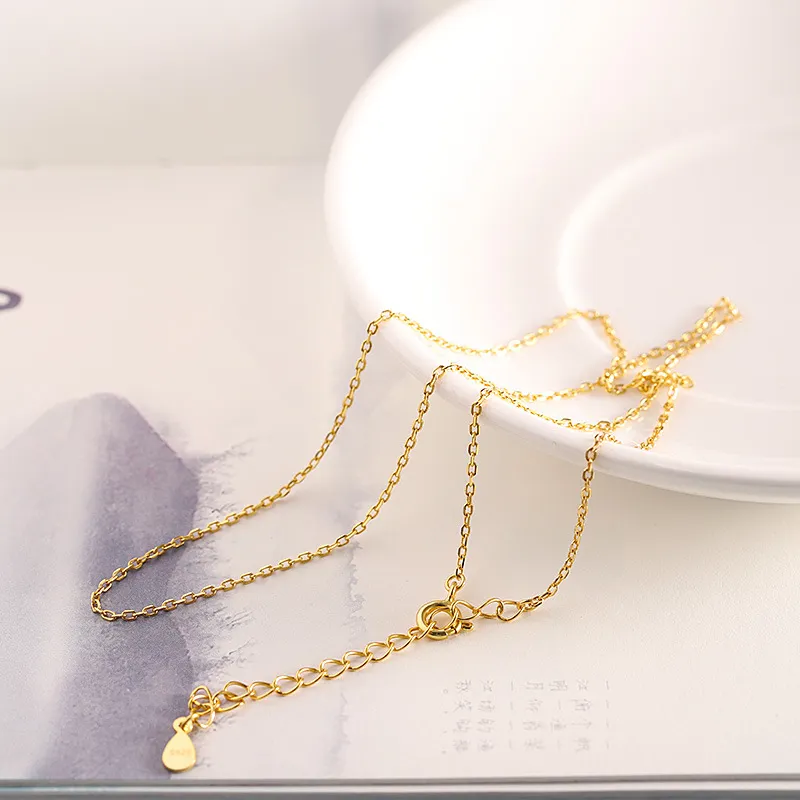 Chaînes SA SIERAGE Chaîne assortie S Sterling Sier Bijoux Accessoire Mode Exquis O Collier Colliers Clavicule Sauvage_voghion.com