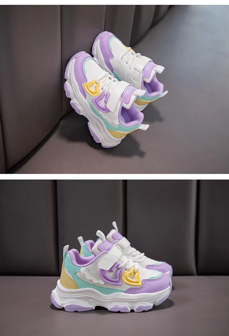 Barn Löpning för flickor Barn Småbarn Vår Höst Utomhus Sneakers Lila Rosa Littlesprouts Flickor Sportskor Storlekar_voghion.com