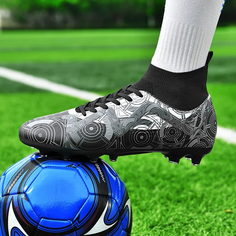 Sapatos de futebol ao ar livre Tênis masculinos Botas de futebol Adolescentes Adultos Crianças Chuteiras Antiderrapantes Ultraleve Unissex Turf Futsal_voghion.com