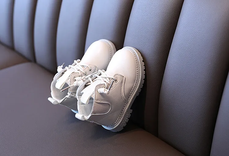 Kids Leather Waterproof Children Sneakers for Baby Girls Boots Toddler Boys Shoes Happysteps School Party Size_voghion.com
