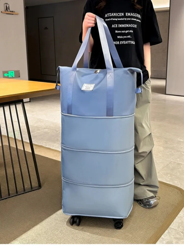 1 STK Große Kapazität Leichte Damenrolle mit Rädern Drei erweiterbare Reiseorganizer Tragbare Reisetasche 240830_voghion.com