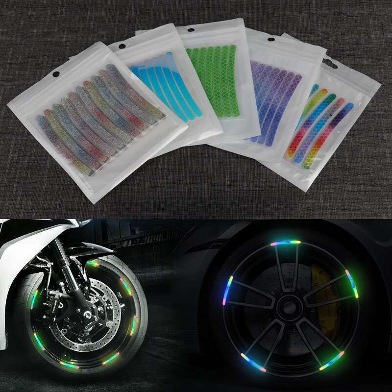 Fluorescerende bilfelger, reflekterende varselhjulnav, elsykler, motorsykler og nattlysklistremerker på sykler_voghion.com
