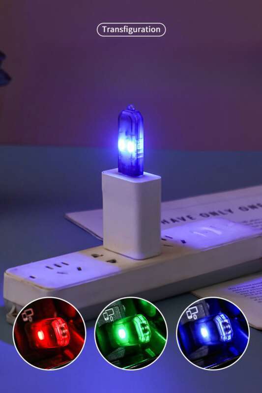 Lumină ambientală USB pentru mașină, consumabile auto, mini decorațiune portabilă colorată, iluminare LED pentru casă și dormitor, lumină de noapte_voghion.com
