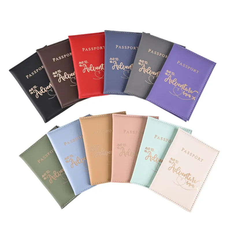 1 STÜCKE Abdeckung Tasche Für Frauen Männer Pu Leathaer Mode Reisepasshülle Fall ID Name Visitenkarten Schutztasche_voghion.com