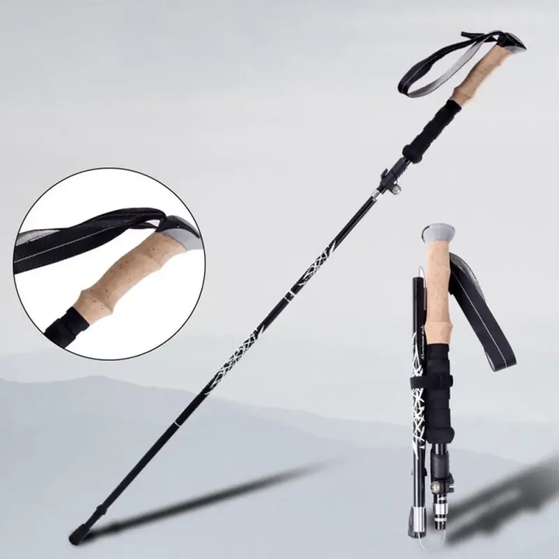 1PC Trekking Poles Walking Stic Alpenstock Telescc Ultralight Premium Carbon Adjustable with Quick Lock Hiking Cane_voghion.com