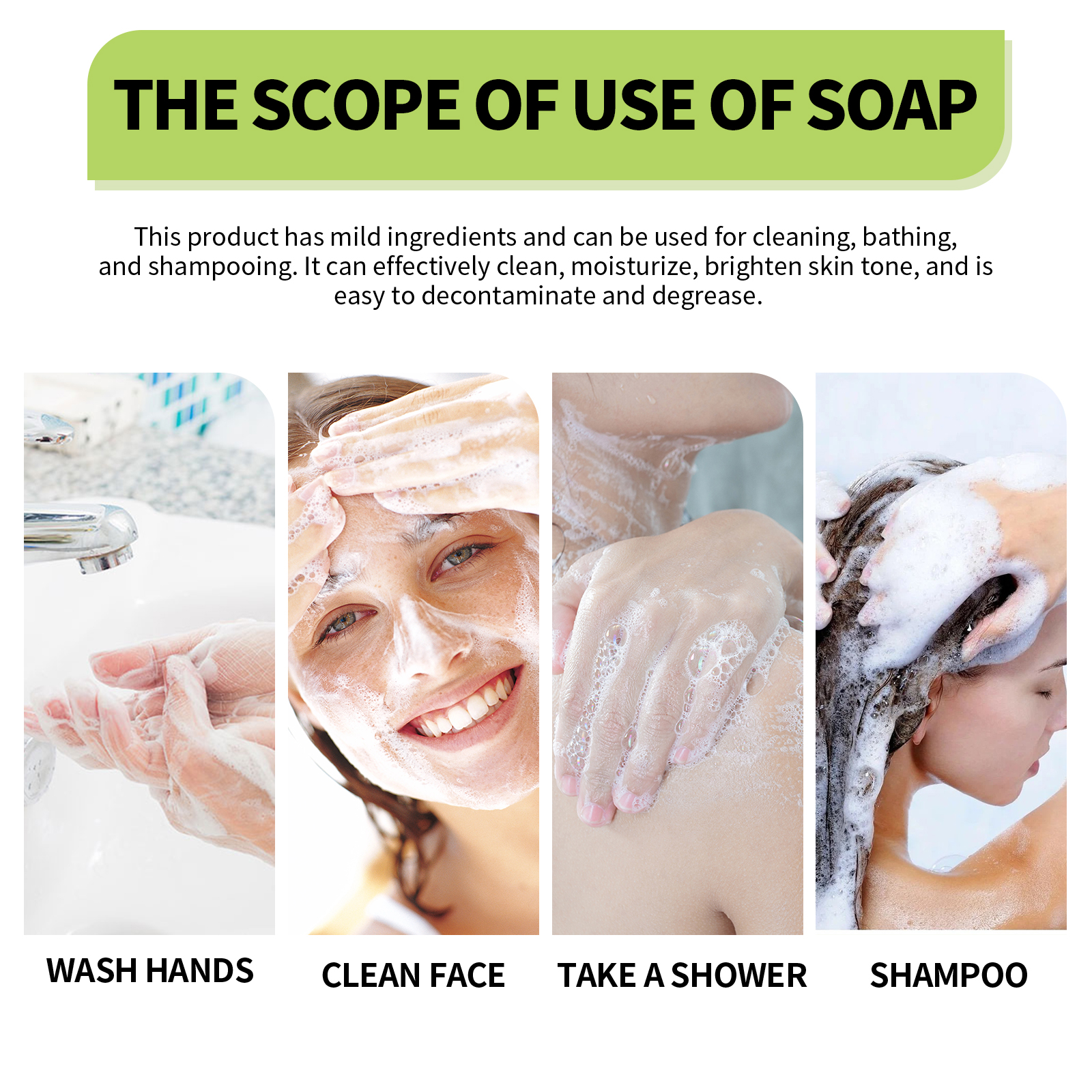 EELHOE Citronella Bath Soap Gently Cleanses Skin, Lightening Acne Mark, Hydrating Oil Control Whitening Non-Sticky Soap_voghion.com