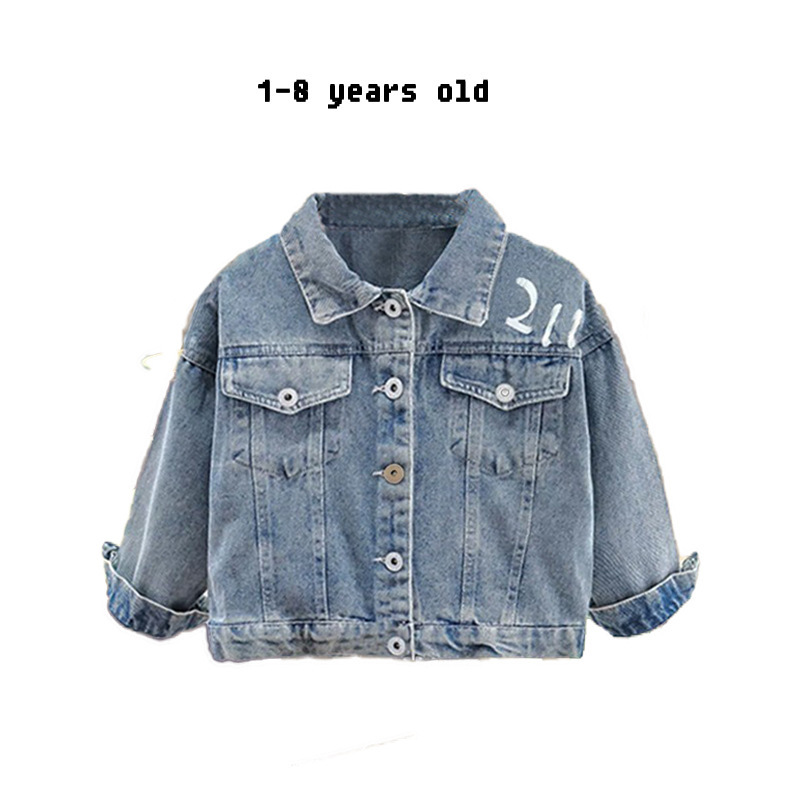 Mutter & Kinder Mädchen denim jacke frühling und herbst neue stil modische kinder frühling kleidung baby mädchen kinder kleidung kinder kleidung_voghion.com