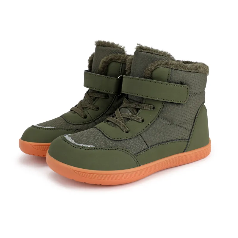 Kinder Barfuß Breite Breite Wasserdichte Winter Pelz ed Schuhe Cutefeet für Jungen Mädchen Kaltes Wetter Kinder Kleinkind Outdoor_voghion.com