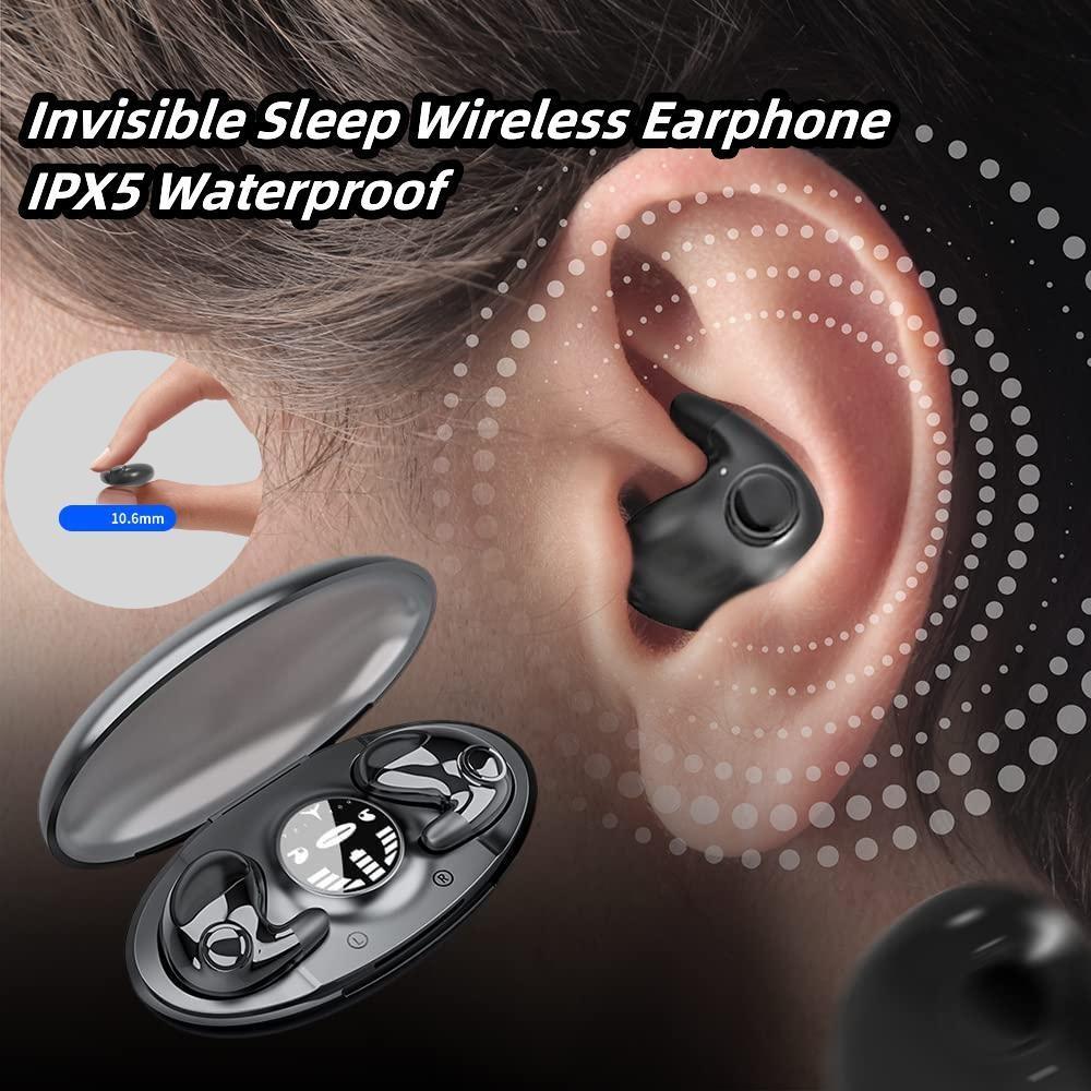 DIXSG Invisible Sleep Wireless Earphone,Bluetooth 5.3 Hidden Earbuds ,IPX5 Waterproof Noise Cancelling Touch Control Headphones_voghion.com
