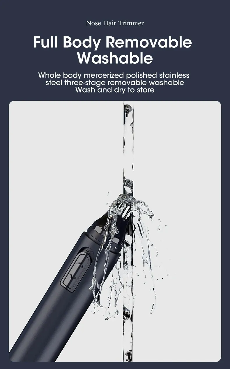 Metal Nose Trimmer - Battery Operated_voghion.com