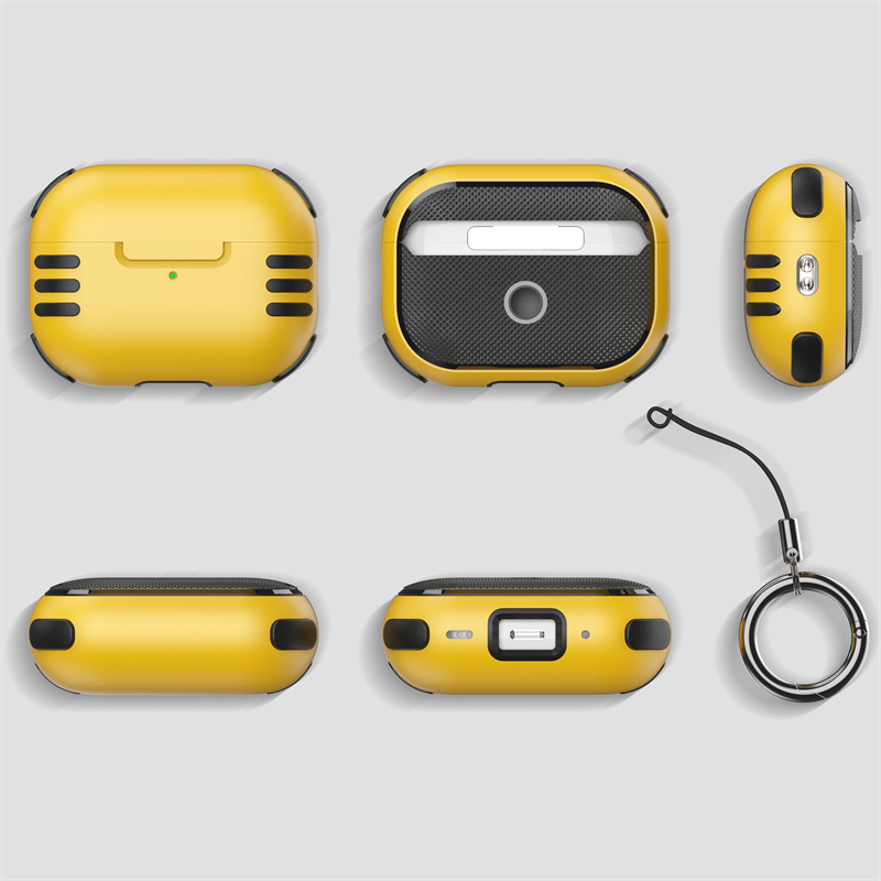 Shockproof Earbud Protective Case For Airpods Pro With Keychain_voghion.com