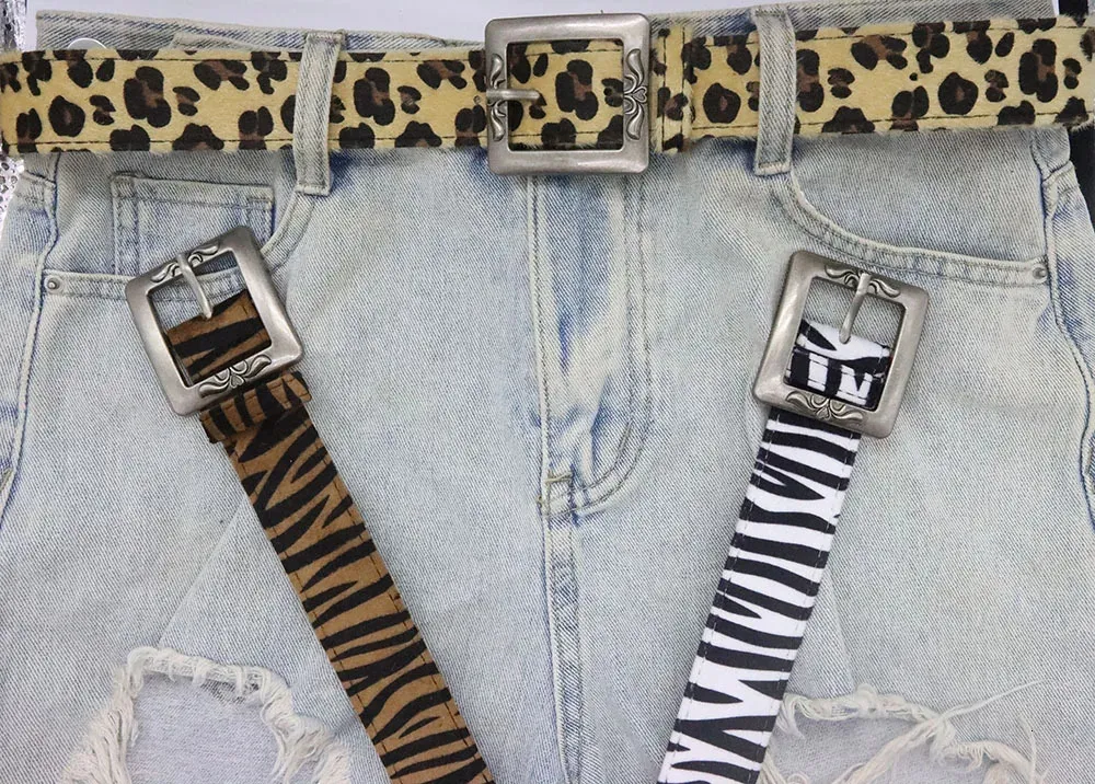 2025 New Chrome Womens Cheetah Belt Y2k Leopard Zebra Pattern Snake Cos Skin Wrinkle Pin Gold Buckle Dress Jeans Set Fd3_voghion.com