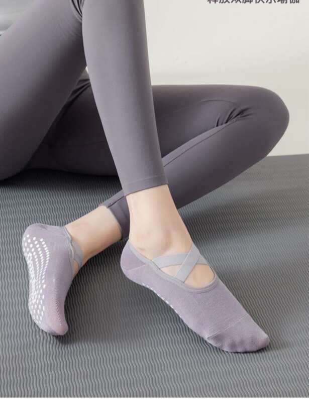 Șosete profesionale de yoga pentru femei, antiderapante, Pilates pentru începători, pentru uz interior, pentru podea de fitness pentru sport de primăvară și vară_voghion.com