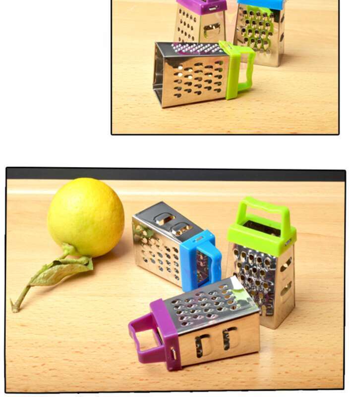 Mini Cheese Four Sided Stainless Steel Grater, Multifunctional Vegetable Slicer, Kitchen Small Tool, Lemon Grater_voghion.com
