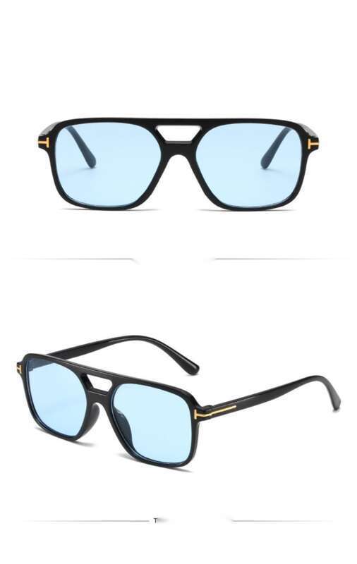 Lightweight Double Beam Ocean Film Sunglasses, New Driving Sunshades, Fashionable Box Sunscreen Sunglasses_voghion.com