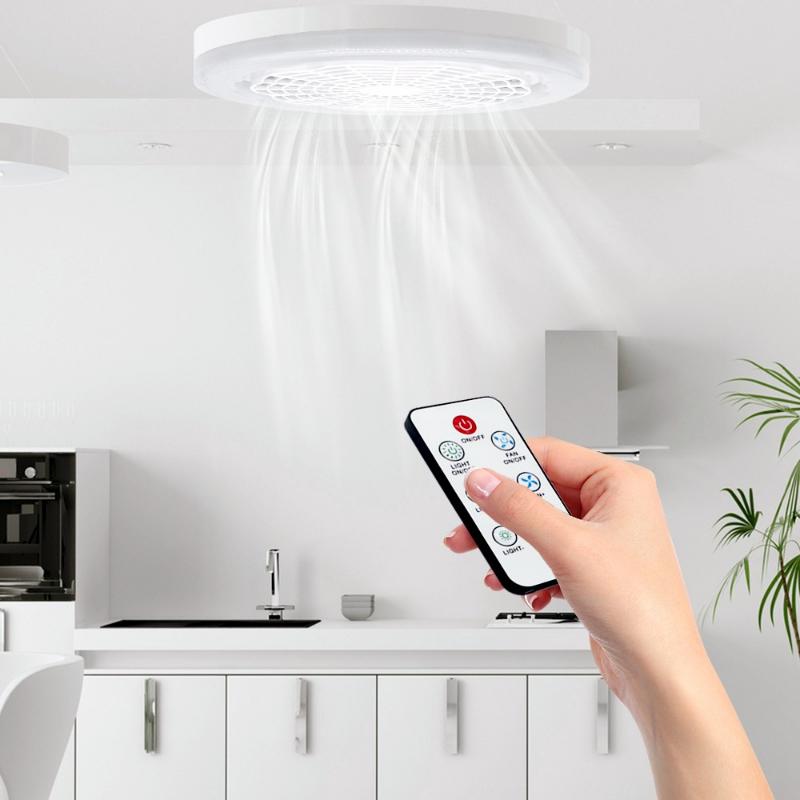 Νέος ανεμιστήρας οροφής με φώτα E27 Lampstand 30W Τηλεχειριστήριο εσωτερικού χώρου Led Light Ανεμιστήρας οροφής Αθόρυβος Ανεμιστήρες διακόσμησης φωτιστικών κουζίνας κρεβατοκάμαρας_voghion.com