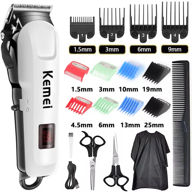 Elektrischer kabelloser Haartrimmer für Herren, professioneller Haarschneider, wiederaufladbar, Modell 809A_voghion.com