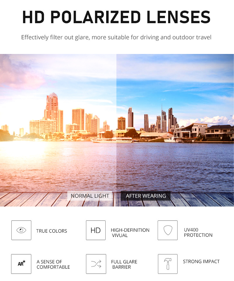 KDEAM Occhiali da sole polarizzati colorati con vera pellicola Occhiali da sole casual con scatola Occhiali alla moda colorati KD2501PRO_voghion.com