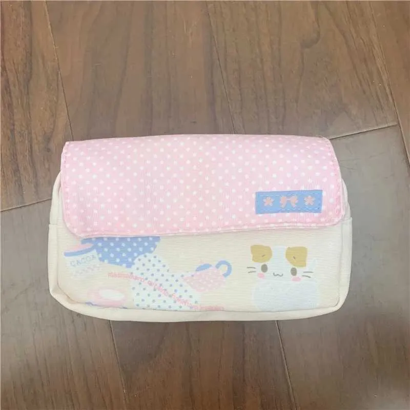Masyumaro flauschiges Fuwa Nyanko Katzenetui für süße Bleistifttaschen in der Schule Kawaii Aufbewahrungsorganizer Make-up Kosmetiktasche_voghion.com