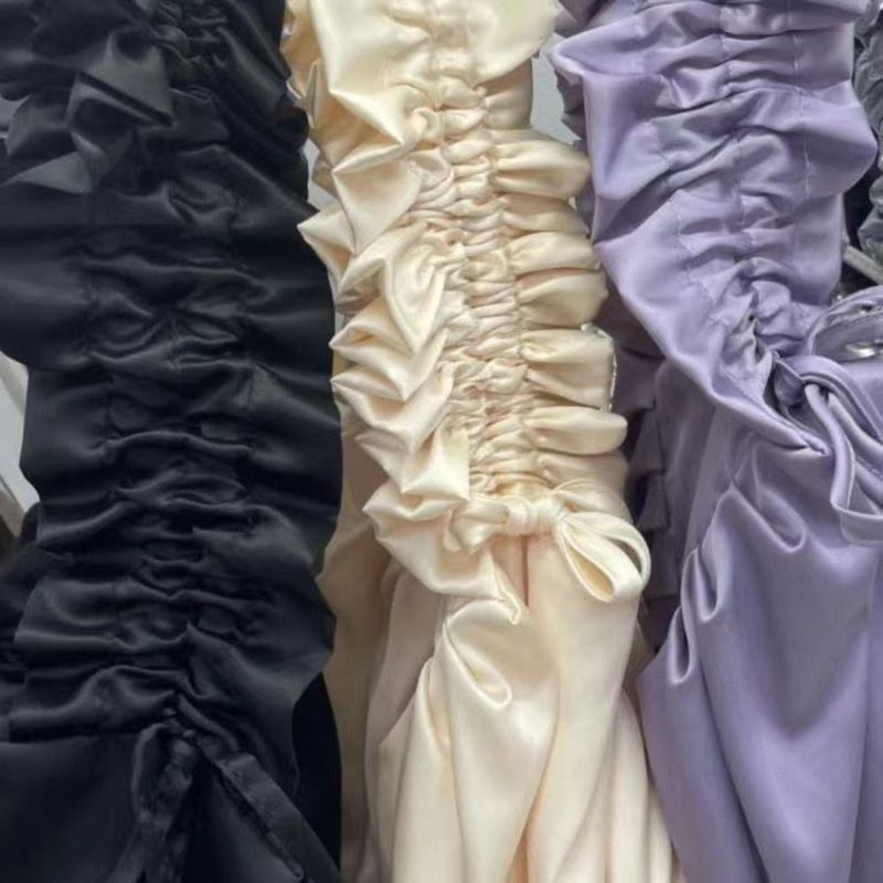 Silk Satin Oxford Handtasche Neue Große Weiche Schulter Seite Falten Unterarm Tasche Frauen_voghion.com