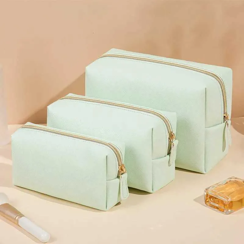 Trousse de maquillage de voyage portable de grande capacité pour femmes et filles, organisateurs de salle de bain, compartiments de rangement pour femmes Ins Ne_voghion.com