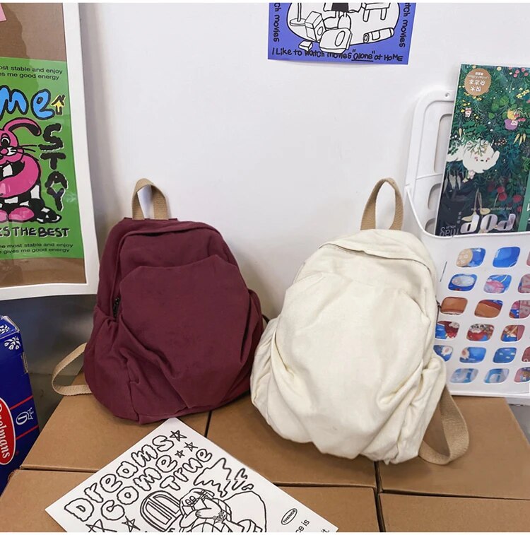 Zaino piccolo in 100% cotone, tinta unita, nero, per il tempo libero o da viaggio, in morbida tela, per le donne, in tessuto di alta qualità, a tracolla_voghion.com