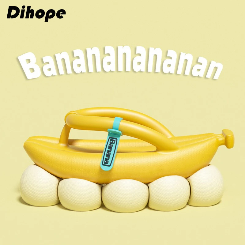 Neue Sommer Banana Flip-Flops Slipper Für Männer Dicke Sohle Nicht-Slip Strand Sandalen Für Frauen Badezimmer Paar Lustige banane Rutschen_voghion.com