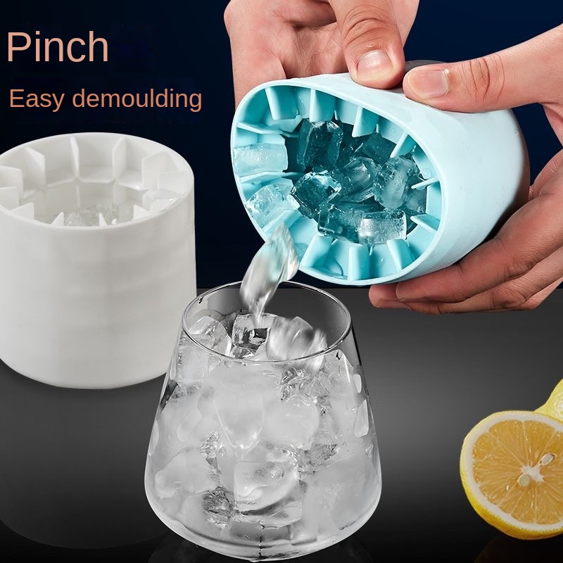 Secchiello per ghiaccio Stampo per cubetti di ghiaccio Vassoio per alimenti in silicone per congelamento rapido Produttore di ghiaccio creativo Design creativo Secchiello per ghiaccio Whiskey Birra_voghion.com