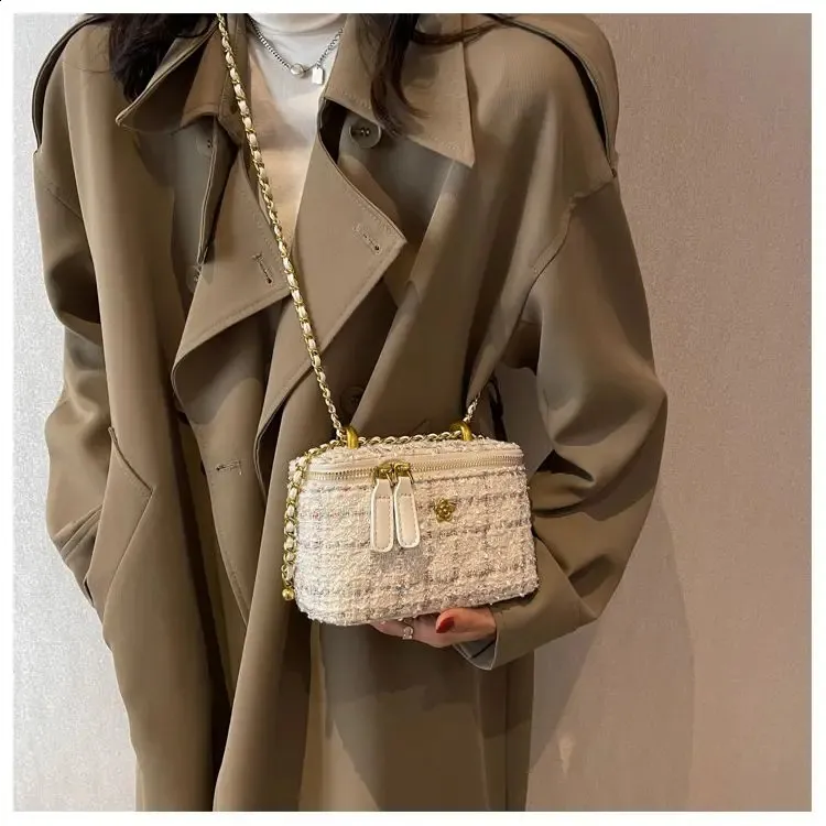 ELLOVADO Mini Dia Pattern Chain Shoulder Square Bag per donna Borse a tracolla alla moda Sac A Main Femme Viola 240725_voghion.com