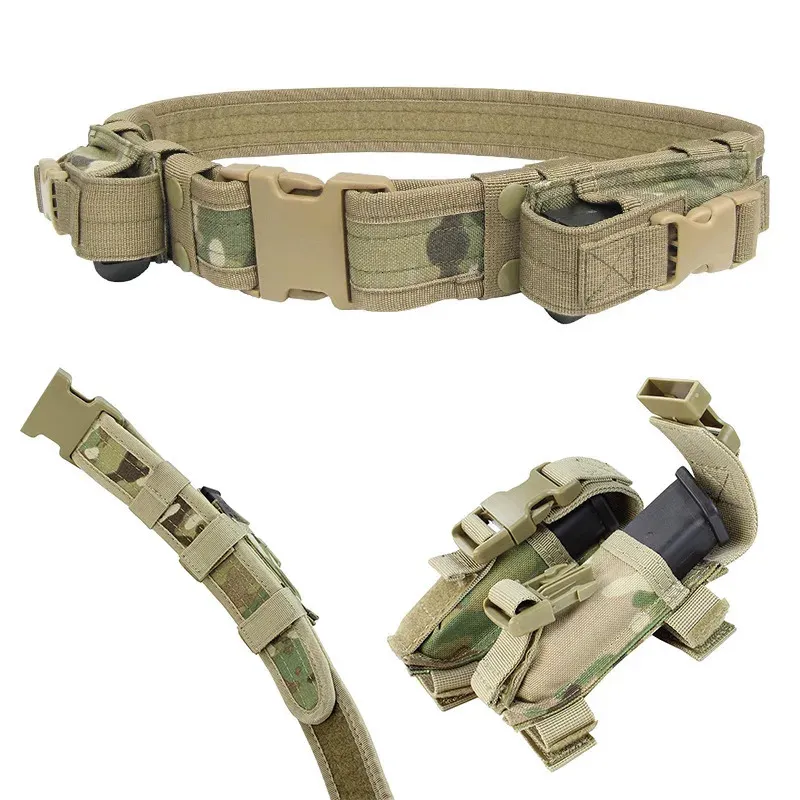 10-in-1-taktische Sicherheitsgürtel, multifunktionaler Pistolenhalfter, Taschenlampenbeutel-Set, Utility-Kit, Dienstgürtel 250715_voghion.com